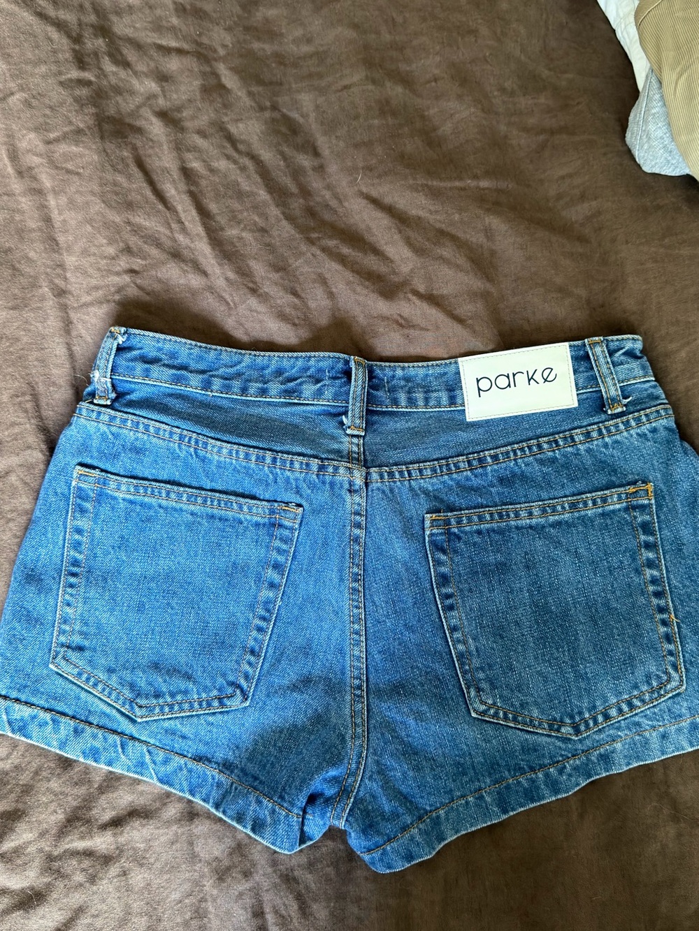Parke Mini Shorts in Medium Wash